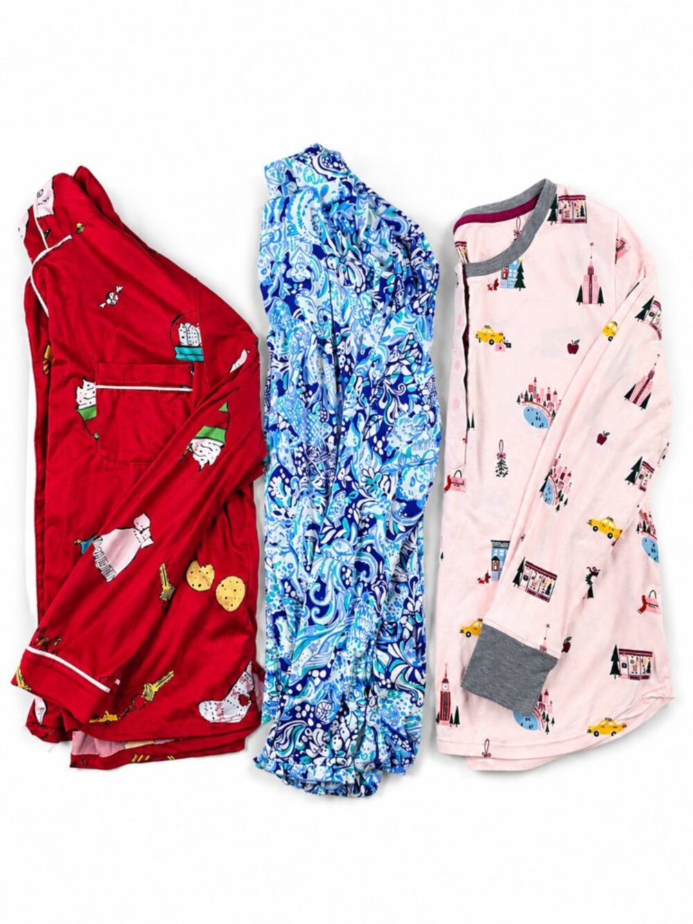 Kate Spade Lilly Pulitzer Womens Pajama Tops Bundle Size Small Long Sleeve